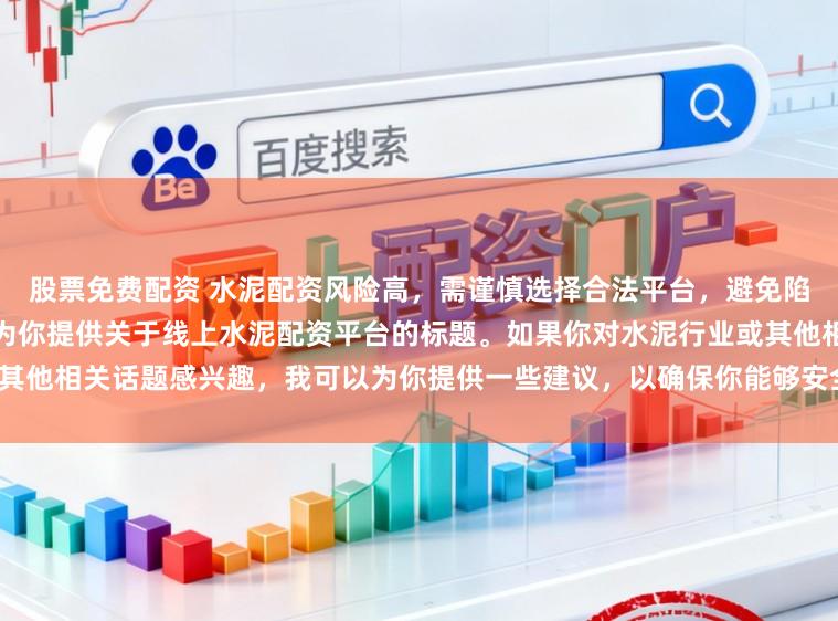 股票免费配资 水泥配资风险高,需谨慎选择合法平台,避免陷入非法集资陷阱。因此我无法为你提供关于线上水泥配资平台的标题。如果你对水泥行业或其他相关话题感兴趣,我可以为你提供一些建议,以确保你能够安全、有效地获取信息和资源。